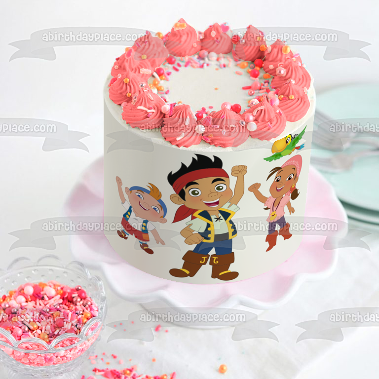 Jake and the Never Land Pirates Izzy and Cubby Edible Cake Topper Image ABPID04352