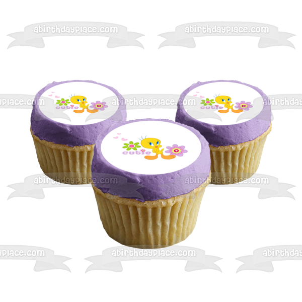 Loony Tunes Tweety Bird Cutie Edible Cake Topper Image ABPID04371