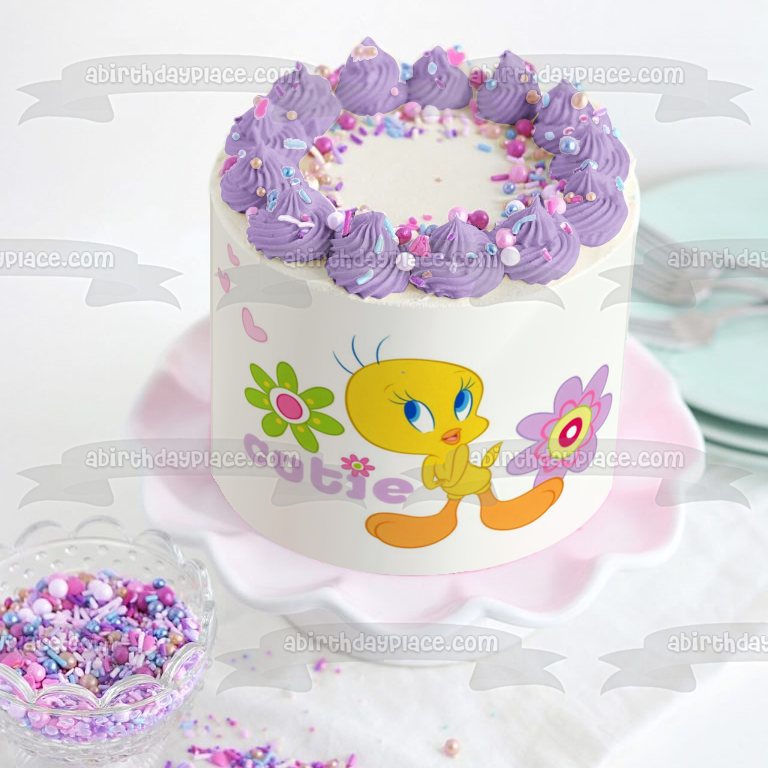 Loony Tunes Tweety Bird Cutie Edible Cake Topper Image ABPID04371