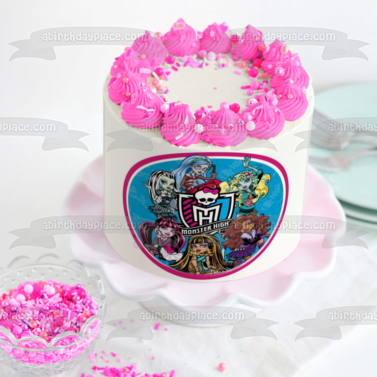 Monster High Draculaura Clawdeen Wolf Frankie Stein Edible Cake Topper Image ABPID04506