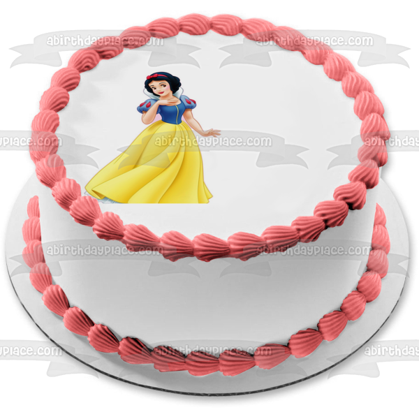 Snow White and the Seven Dwarves Edible Cake Topper Image ABPID04472
