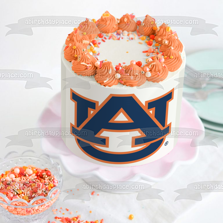 Auburn Tigers Logo Auburn University Athletics College Edible Cake Topper Image ABPID04937