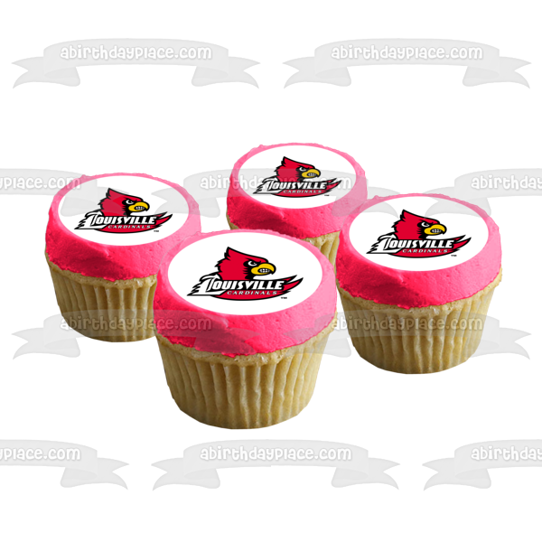 Louisville Cardinals Cards Logo Universidad de Louisville NCAA College Sports Imagen comestible para tarta ABPID04947