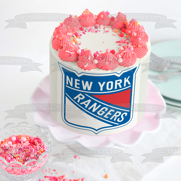 New York Rangers Professional Ice Hockey Team New York City Edible Cake Topper Image ABPID04840
