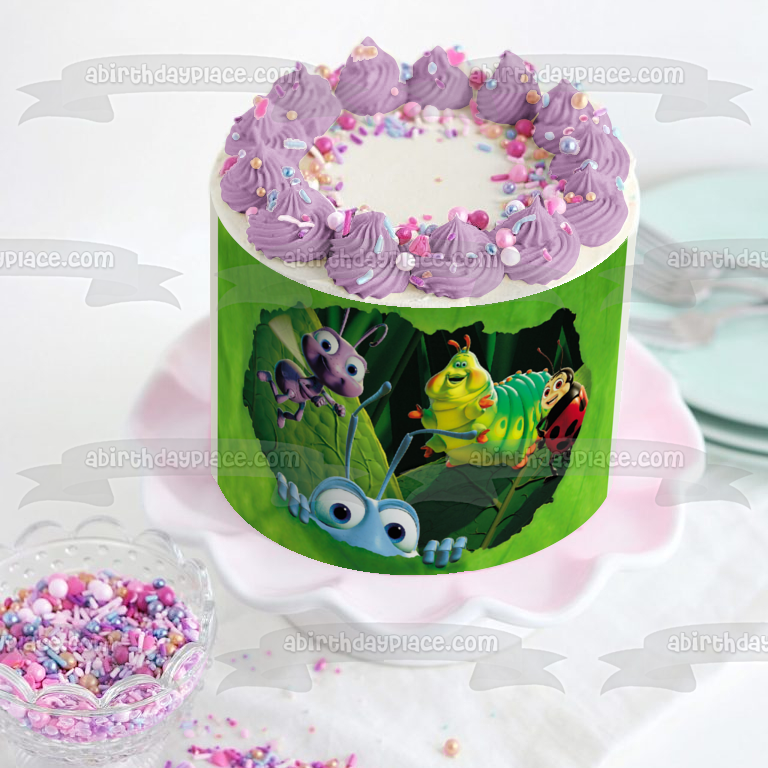 Imagen comestible para tarta con diseño de insectos de circo Dot and Flick de A Bug's Life ABPID04991
