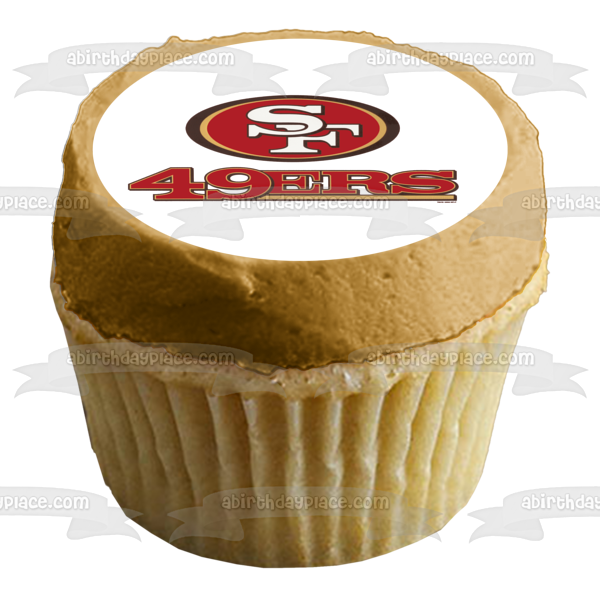 San Francisco 49ers Logo NFL Edible Cake Topper Image ABPID05230
