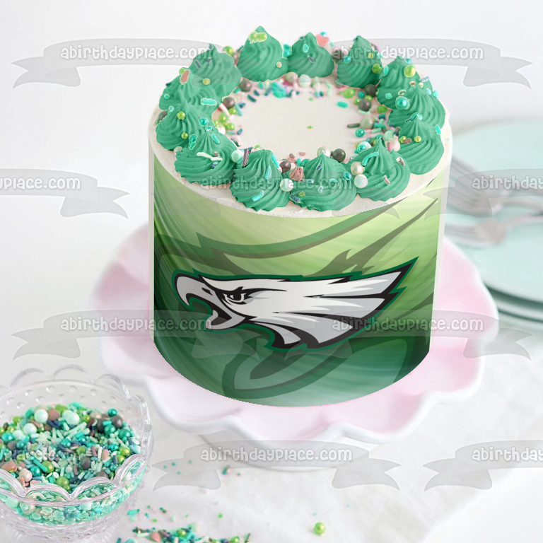 Philadelphia Eagles Logo NFL Edible Cake Topper Image ABPID05232