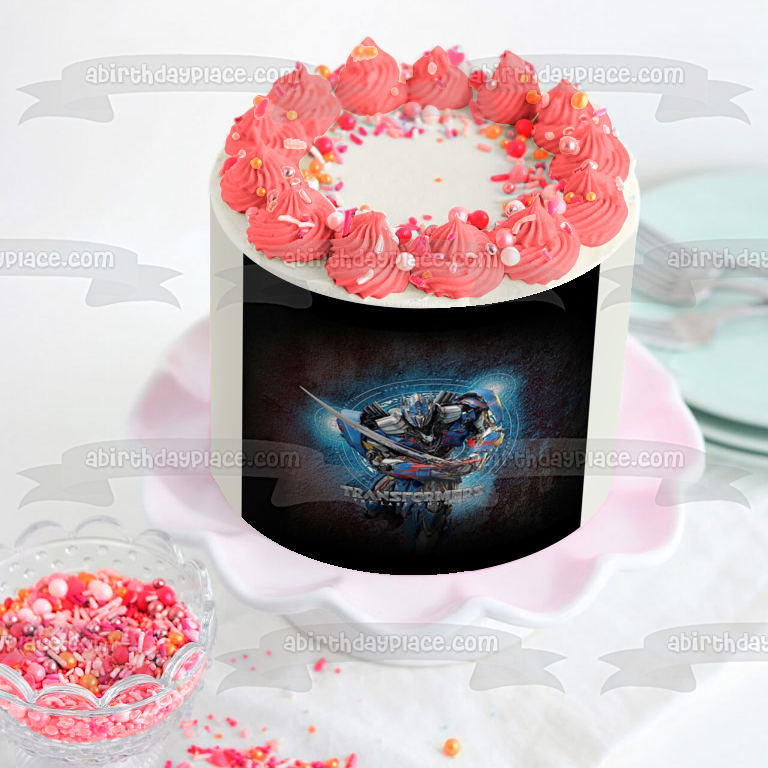 Transformers Optimus Prime with His Sword Edible Cake Topper Image ABPID05488