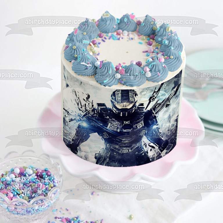 Halo 4 Halo Nation John-117 Master Cheif - Decoración comestible para tarta, imagen ABPID05731