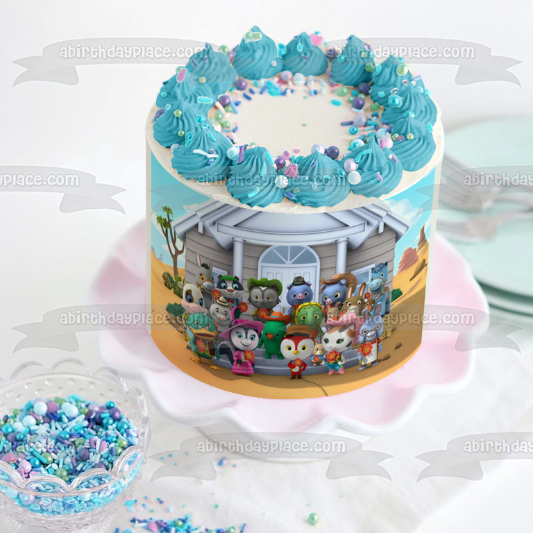 Sheriff Callie's Wild West Toby Deputy Peck and Pricilla Skunk Edible Cake Topper Image ABPID05735