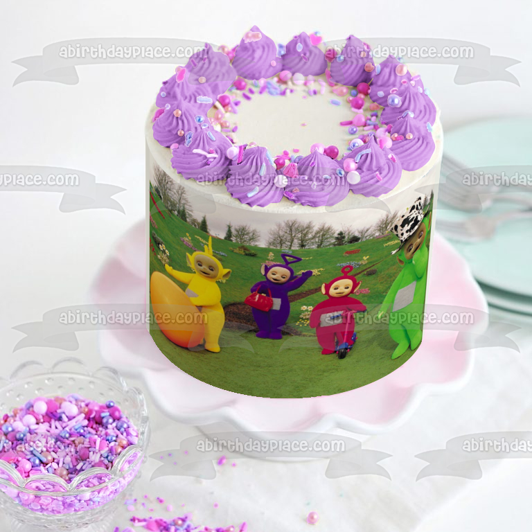 Teletubbies Tinky-Winky Laa-Laa Dipsy and Po Edible Cake Topper Image ABPID05819