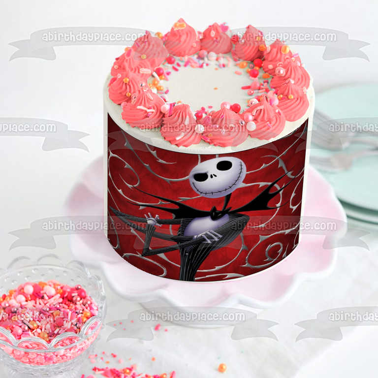 The Nightmare Before Christmas Jack Skellington Edible Cake Topper Image ABPID05854