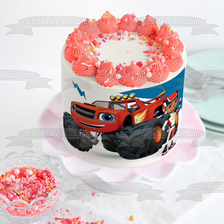 Blaze and the Monster Machines Edible Cake Topper Image ABPID05946