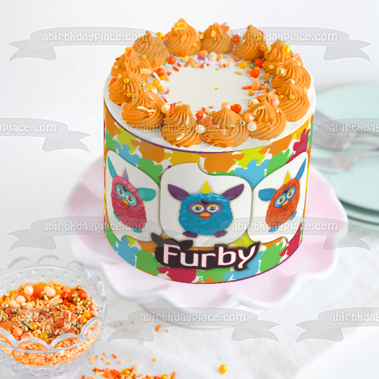 Furby Robot Toy Tiger Electronics Edible Cake Topper Image ABPID06465