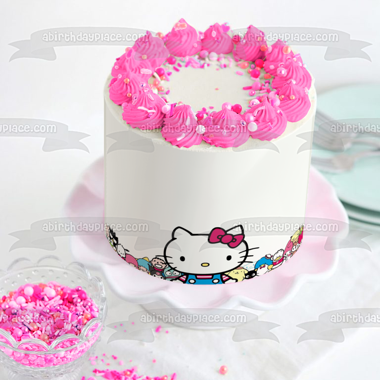 Hello Kitty and Friends My Melody and Badtz-Maru Edible Cake Topper Image ABPID06467