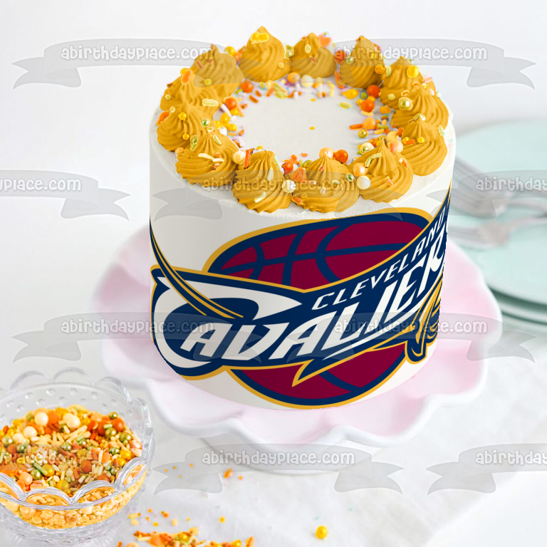 Cleveland Cavaliers Logo NBA American Professional Basketball Edible Cake Topper Image ABPID06483