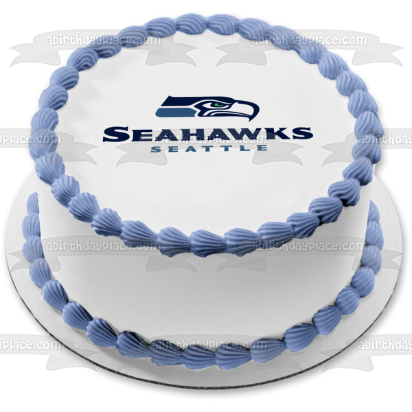 Imagen comestible para decoración de tartas con el logotipo de los Seattle Seahawks 2002-2011 de la NFL ABPID06609