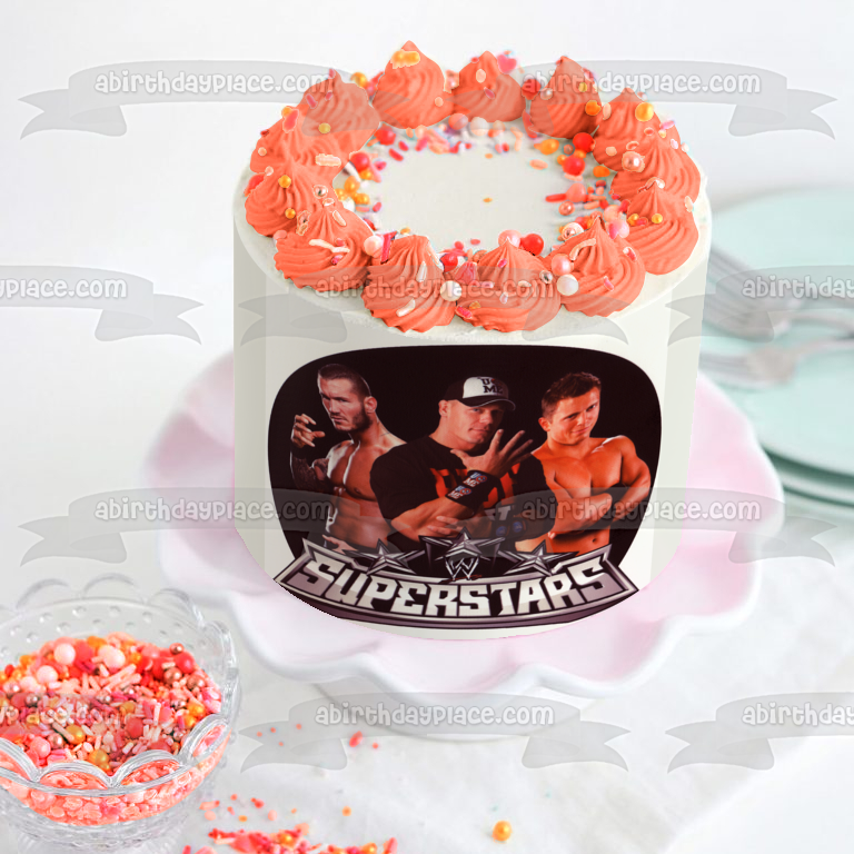 Imagen comestible para tarta de John Cena de las superestrellas de WWE World Wrestling Entertainment ABPID06845