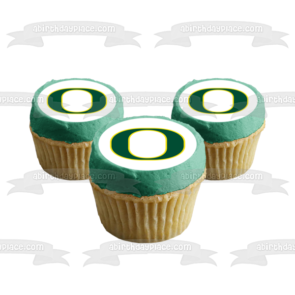 Imagen comestible para tarta con logotipo de los Ducks de la Universidad de Oregon ABPID06872