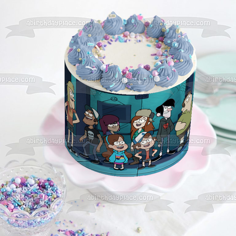 Gravity Falls Mabel Pines Dipper Pines y Wendy Imagen comestible para decoración de tarta ABPID07017