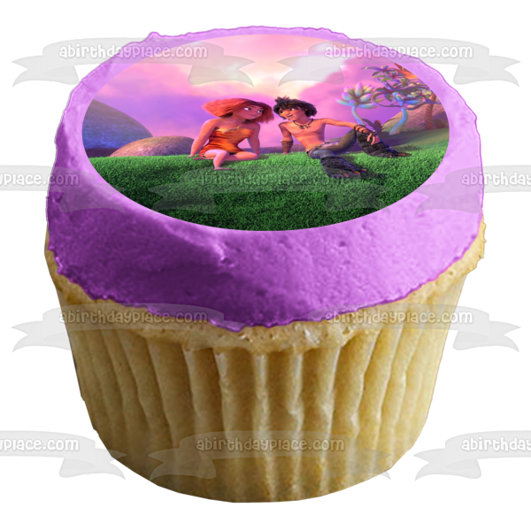 Los Croods: Árbol genealógico Eep y Guy Imagen comestible para decoración de tarta ABPID55367