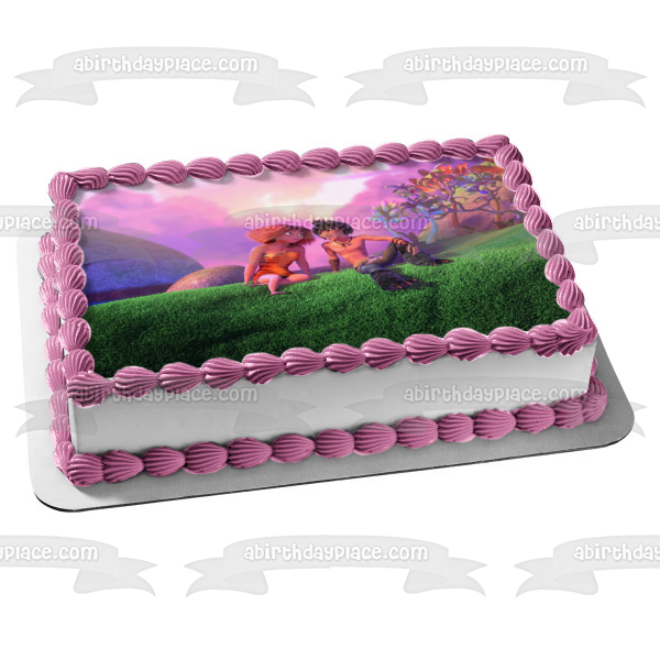 Los Croods: Árbol genealógico Eep y Guy Imagen comestible para decoración de tarta ABPID55367
