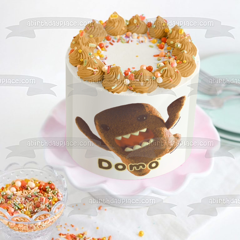 Domo X Nhk Poo Monster Edible Cake Topper Image ABPID07309