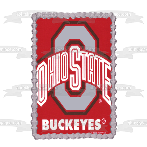 Imagen comestible para tarta con logotipo de Ohio State Buckeyes de la NCAA ABPID07312