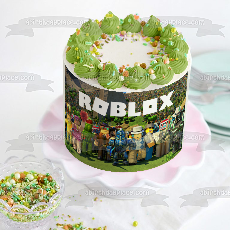 Roblox Assorted Characters Edible Cake Topper Image ABPID07367