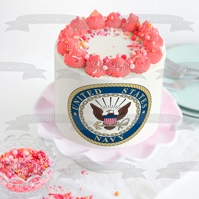 United States Navy Seal Logo Edible Cake Topper Image ABPID07259