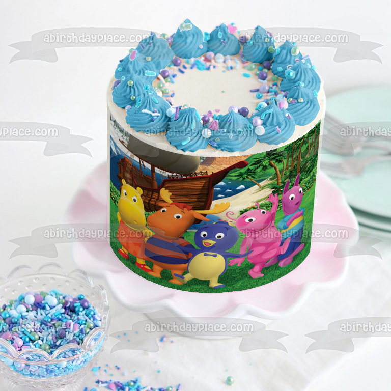 Backyardigans Uniqua Tyrone Tasha Pablo y Austin Imagen comestible para decoración de tarta ABPID07281