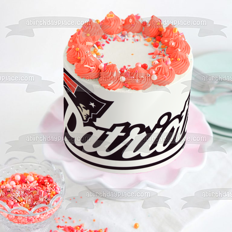New England Patriots Logo NFL National Football League Edible Cake Topper Image ABPID07484