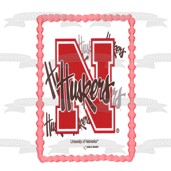 The University of Nebraska Huskers Logo NCAA Edible Cake Topper Image ABPID07553