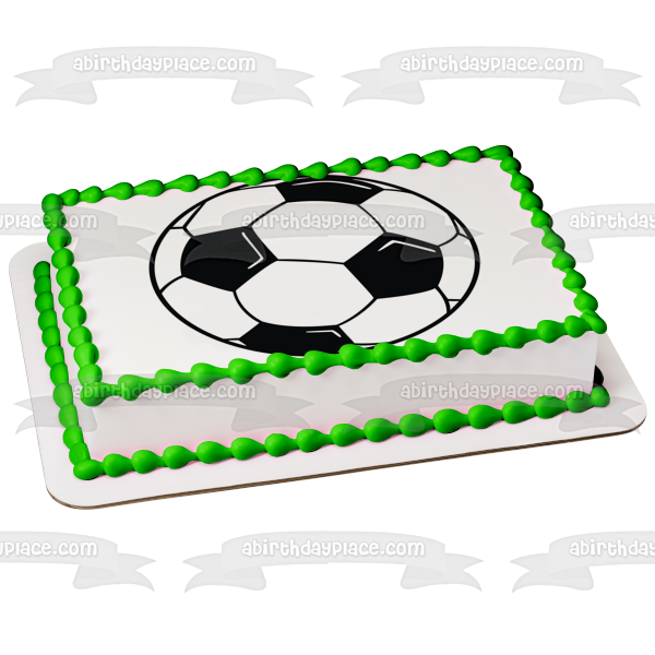 Imagen comestible para decoración de tarta de balón de fútbol ABPID07757