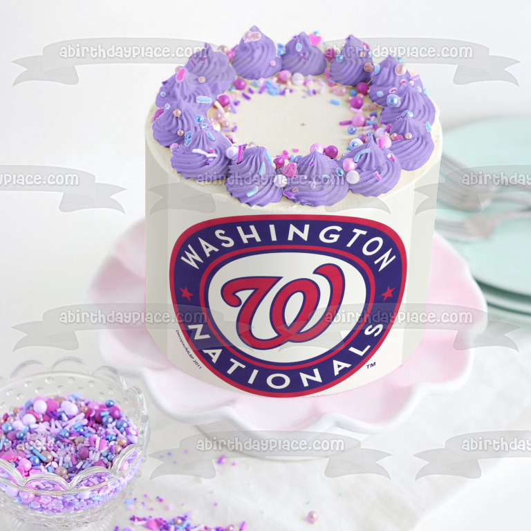 Washington Nationals Logo MLB Major League Baseball Edible Cake Topper Image ABPID08010