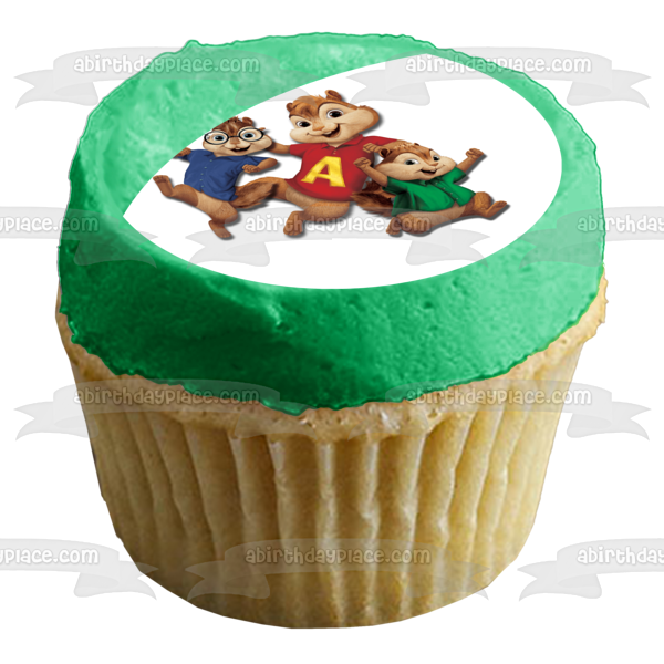 Alvin and the Chipmunks Simon and Theodore Jumping Edible Cake Topper Image ABPID08032