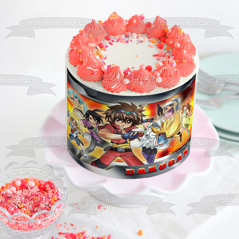 Bakugan Dan Kuso Shun Kazami Runo Misaki Masquerade and Julie Edible Cake Topper Image ABPID08086