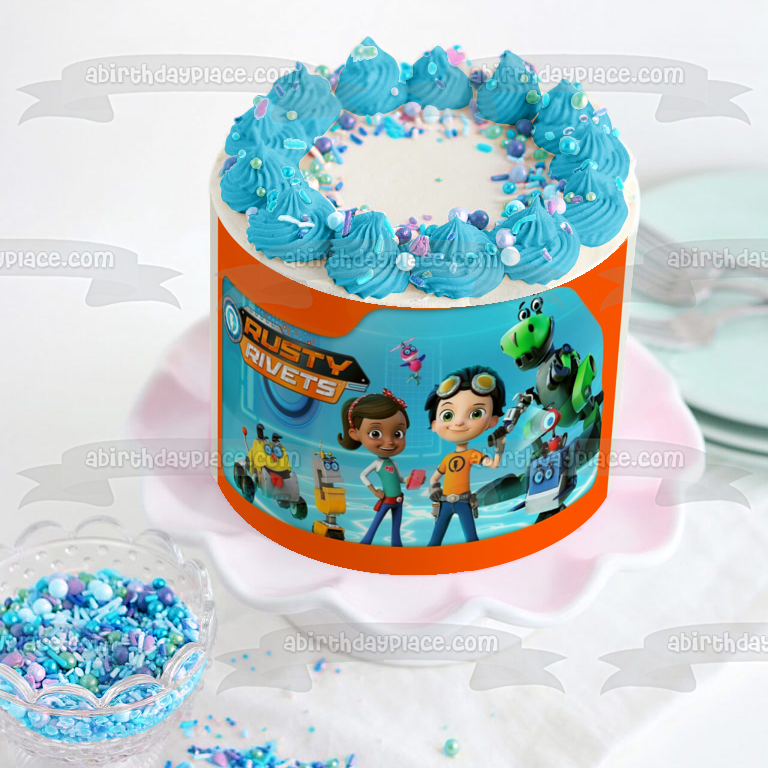 Rusty Rivets Whirly Ruby Ramirez Botasaur y Crush Imagen comestible para decoración de tarta ABPID08099