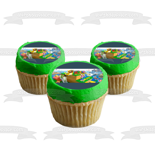 Super Mario 3D World Toad Luigi Princess Peach Edible Cake Topper Image ABPID55431