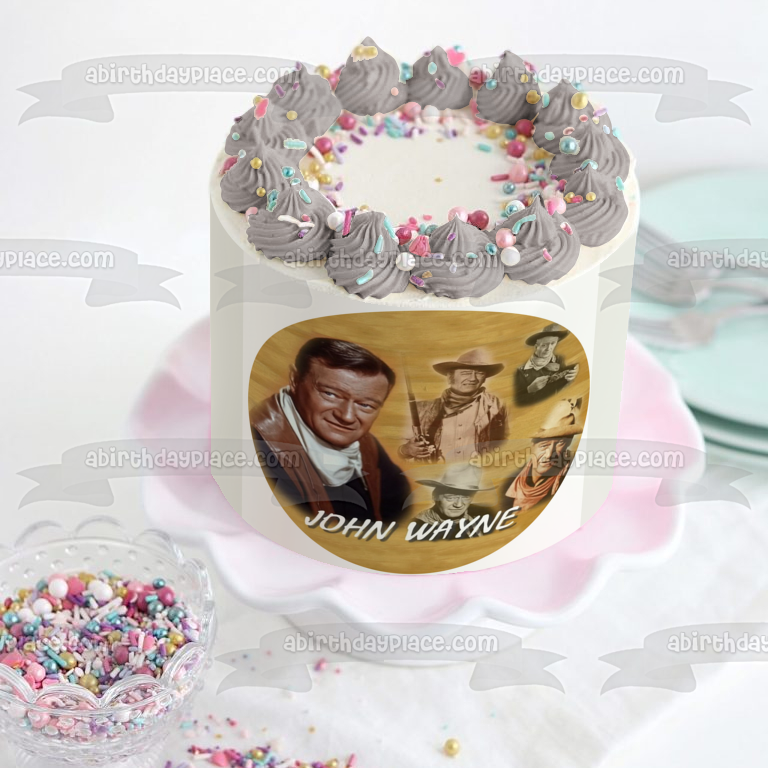 John Wayne Marion Mitchell Morrison Duke Edible Cake Topper Image ABPID08432