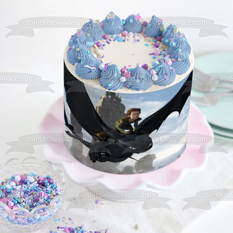 Cómo entrenar a tu dragón Hipo desdentado adorno comestible para tarta imagen ABPID08441