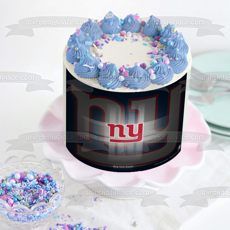 New York Giants Logo Professional American Football Team NFL Edible Cake Topper Image ABPID09046