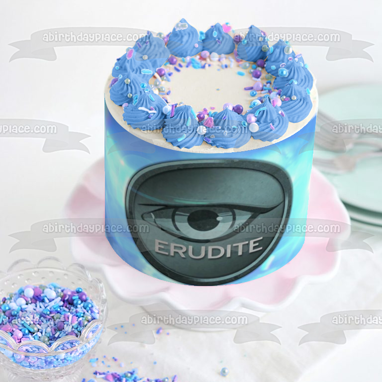 Divergent Erudite Emblem Eye Edible Cake Topper Image ABPID08943