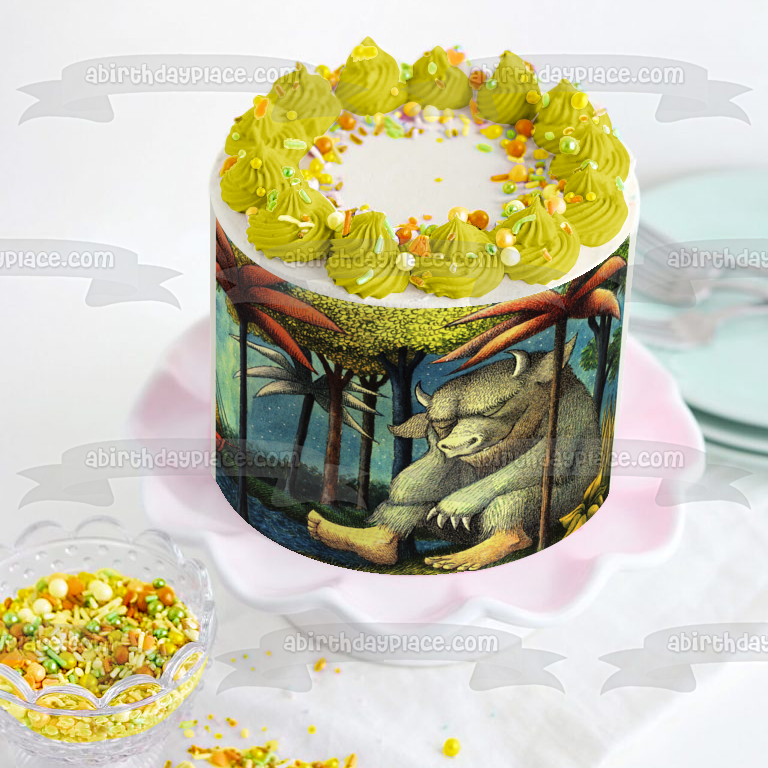 Where the Wild Things Are 1963 Children's Picture Book American Writer Illustrator Maurice Sendak Edible Cake Topper Image ABPID09147
