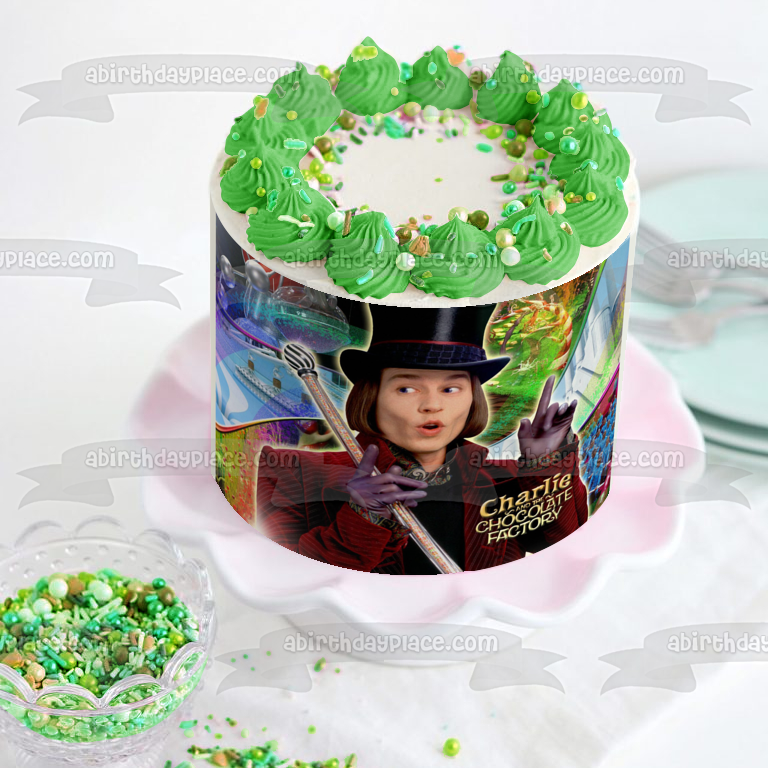 Charlie and the Chocolate Factory 2005 Edible Cake Topper Image ABPID09155