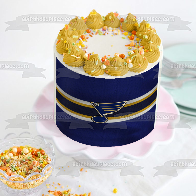 St. Louis Blues Logo Sports Professional Ice Hockey Team Missouri NHL Edible Cake Topper Image ABPID09169