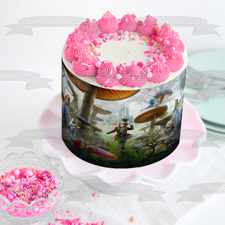 Disney Tim Burton Alicia en el país de las maravillas decoración comestible para tarta imagen ABPID09195