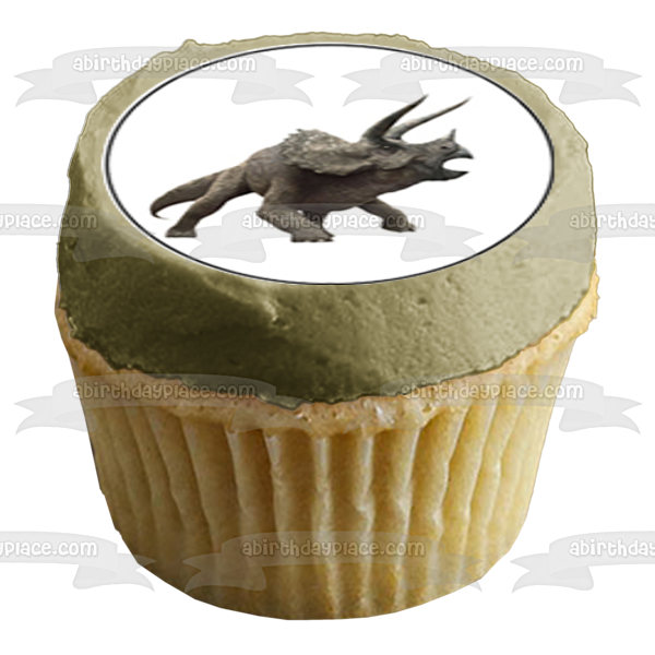 Dominion Ankylosaurs Pteranodon Triceratops Velociraptor Edible Cupcake Topper Images ABPID55529