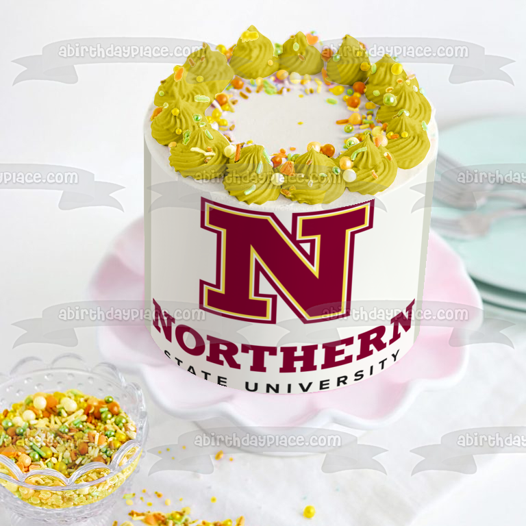 Northern State University Logo NCAA Edible Cake Topper Image ABPID10973