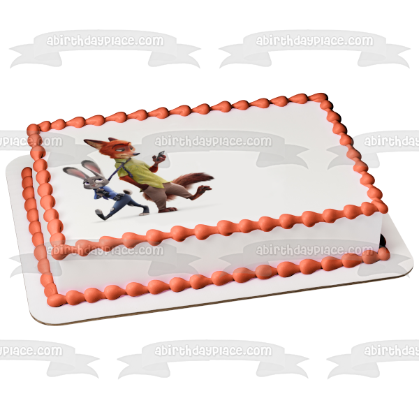Zootopia Lt. Judy Hopps Nick Wilde Edible Cake Topper Image ABPID11263